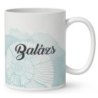 Névvel kérhető - Cuki zöld kis csiga mintás bögre