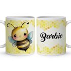 Névvel kérhető - Nagyon cuki méhecske mintás bögre
