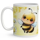 Névvel kérhető - Nagyon cuki méhecske mintás bögre