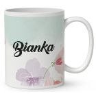 Névvel kérhető - A legcukibb napraforgós manó lány mintás bögre