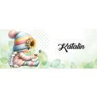 Névvel kérhető - Katicás napraforgós manó lány mintás bögre