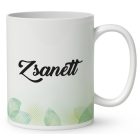 Névvel kérhető - Locsolós napraforgós manó lány mintás bögre