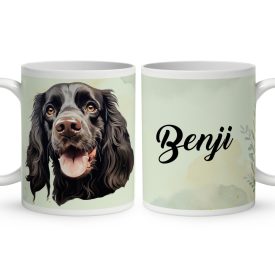   Névvel kérhető - Fekete angol cocker spániel portré mintás bögre