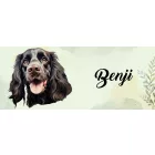 Névvel kérhető - Fekete angol cocker spániel portré mintás bögre