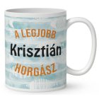 Névvel kérhető - Horgász manó és egy korsó sör mintás bögre