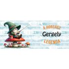 Névvel kérhető - Gombás horgász manó mintás bögre