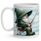 Névvel kérhető - Türelmes horgász manó mintás bögre