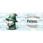 Névvel kérhető - Horgász manó esőben mintás bögre