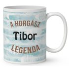 Névvel kérhető - Horgász manó sikeres nap mintás bögre