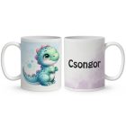 Névvel kérhető - Cuki dinó mintás bögre