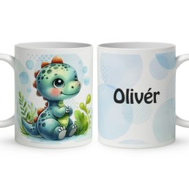 Névvel kérhető - Cuki dinó mintás bögre