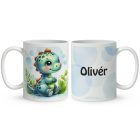 Névvel kérhető - Cuki dinó mintás bögre