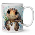 Névvel kérhető - Bubble cuki teknős mintás bögre