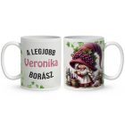 Névvel kérhető - A legjobb borász manólány mintás bögre