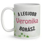 Névvel kérhető - A legjobb borász manólány mintás bögre