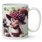 Névvel kérhető - A legjobb borász manólány pohárral mintás bögre