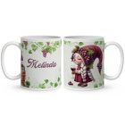 Névvel kérhető - Cuki borász manó lány mintás bögre