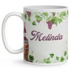 Névvel kérhető - Cuki borász manó lány mintás bögre