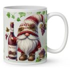 Névvel kérhető - A legjobb borász manó és a vörös bor mintás bögre