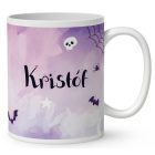 Névvel kérhető - Halloween Csontváz mintás bögre