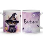 Névvel kérhető - Halloween Cicus mintás bögre