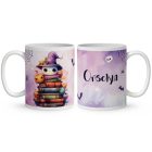 Névvel kérhető - Halloween Könyvek mintás bögre