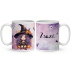 Névvel kérhető - Halloween Boszi lány mintás bögre