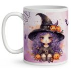 Névvel kérhető - Halloween Boszi lány mintás bögre