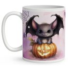 Névvel kérhető - Halloween Denevér mintás bögre