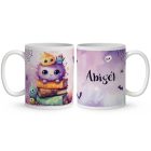 Névvel kérhető - Halloween Könyvmolyok mintás bögre