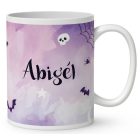 Névvel kérhető - Halloween Könyvmolyok mintás bögre