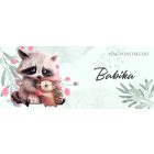 Névvel kérhető - A legcukibb mosómaci és sünike mintás bögre