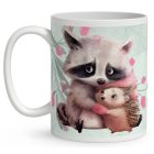 Névvel kérhető - A legcukibb mosómaci és sünike mintás bögre