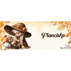 Névvel kérhető - Legcukibb őszi manó lány mintás bögre