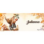 Névvel kérhető - Őszi manó lány és az alma mintás bögre