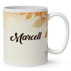 Névvel kérhető - Cuki őszi manó mintás bögre