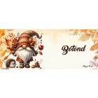 Névvel kérhető - Cuki őszi manó sünikével mintás bögre