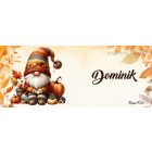 Névvel kérhető - Őszi manó és a tök mintás bögre