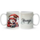 Névvel kérhető - Cuki karácsonyi manó mintás bögre