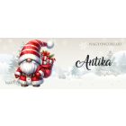 Névvel kérhető - Puttonyos karácsonyi manó mintás bögre