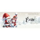 Névvel kérhető - Karácsonyi manó és a hóember mintás bögre