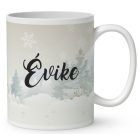 Névvel kérhető - Karácsonyi manó és a hóember mintás bögre