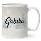 Névvel kérhető - Karácsonyi manó és a szánkó mintás bögre