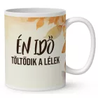AJÁNDÉK VÁSÁRLÁSHOZ - Én idő - Őszi manó lány mintás bögre