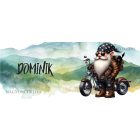 Névvel kérhető - Széles utat - Motoros manó mintás bögre