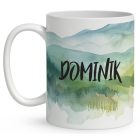 Névvel kérhető - Széles utat - Motoros manó mintás bögre