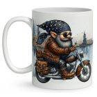 Névvel kérhető - Gumi fákat - Motoros manó mintás bögre