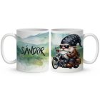 Névvel kérhető - Nem vén - Motoros manó mintás bögre