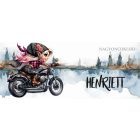 Névvel kérhető - Jó gurit - Motoros manó lány mintás bögre