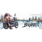 Névvel kérhető - Várok Rád - Motoros manó lány mintás bögre